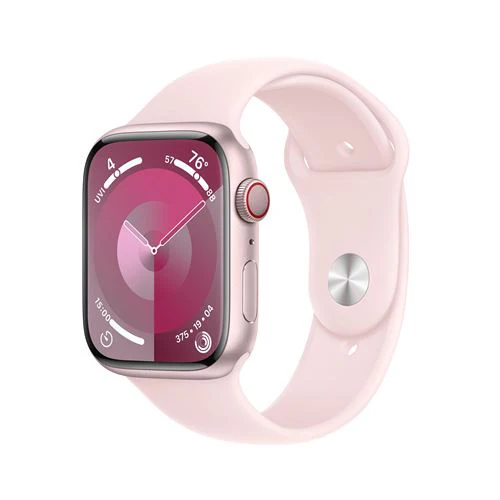 Apple Watch Series 9 GPS 45mm - Cellular - Alumínio Rosa | Bracelete Desportiva Rosa Claro - M/L