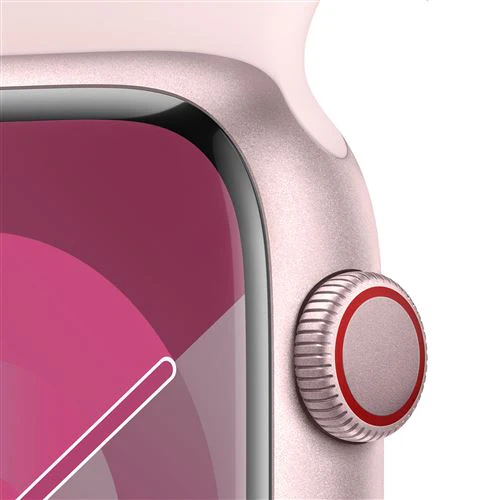 Apple Watch Series 9 GPS 45mm - Cellular - Alumínio Rosa | Bracelete Desportiva Rosa Claro - M/L - Image 3
