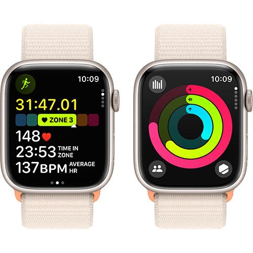 Apple Watch Series 9 GPS 45mm - Alumínio Luz das Estrelas | Bracelete Loop Luz das Estrelas - Image 5