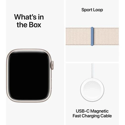 Apple Watch Series 9 GPS 45mm - Alumínio Luz das Estrelas | Bracelete Loop Luz das Estrelas - Image 6