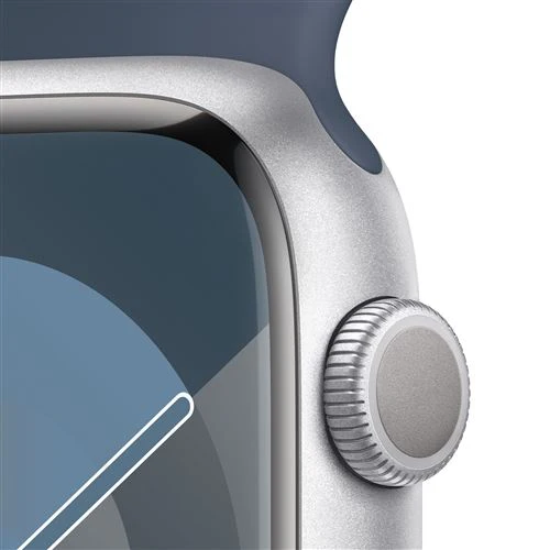 Apple Watch Series 9 GPS 45mm - Alumínio Prateado | Bracelete Desportiva Azul trovoada - M/L - Image 3