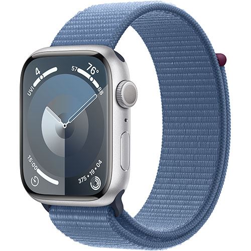 Apple Watch Series 9 GPS 45mm - Alumínio Prateado | Bracelete Loop Azul