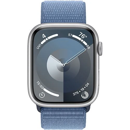 Apple Watch Series 9 GPS 45mm - Alumínio Prateado | Bracelete Loop Azul - Image 2