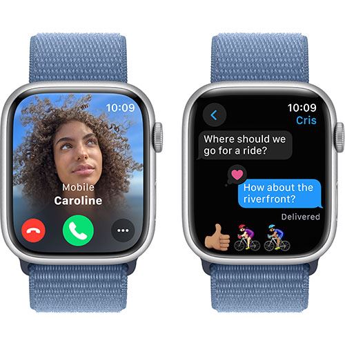 Apple Watch Series 9 GPS 45mm - Alumínio Prateado | Bracelete Loop Azul - Image 4