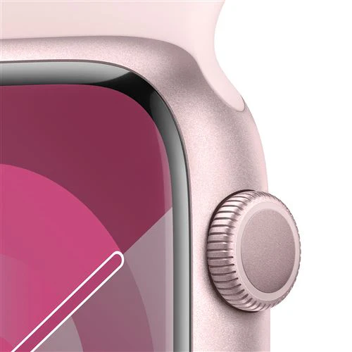 Apple Watch Series 9 GPS 45mm - Alumínio Rosa | Bracelete Desportiva Rosa Claro - M/L - Image 3