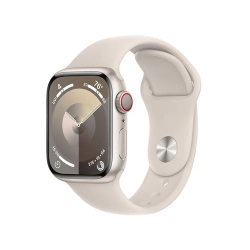Apple Watch Series 9 GPS 41mm - Cellular - Alumínio Luz das estrelas | Bracelete Desportiva Luz das estrelas - S/M - Image 6