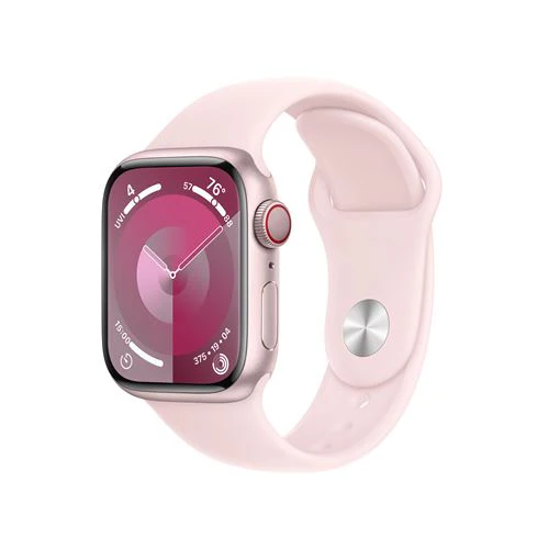 Apple Watch Series 9 GPS 41mm - Cellular - Alumínio Rosa | Bracelete Desportiva Rosa Claro - S/M