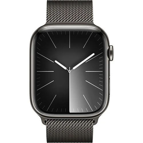 Apple Watch Series 9 GPS 45mm - Cellular - Aço Inoxidável Grafite | Bracelete Milanese Loop Grafite - Image 2