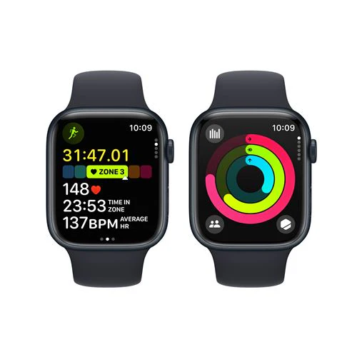 Apple Watch Series 9 GPS 45mm - Cellular - Alumínio Meia-noite | Bracelete Desportiva Meia-noite - S/M - Image 5