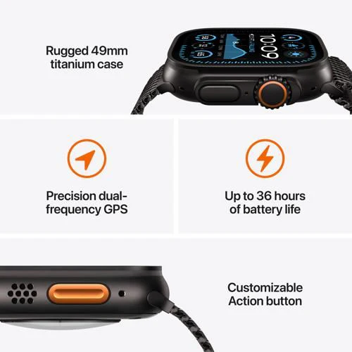 Apple Watch Ultra 2 GPS 49mm - Cellular - Titânio Natural | Bracelete Loop Milanesa Titânio Natural - L - Image 3