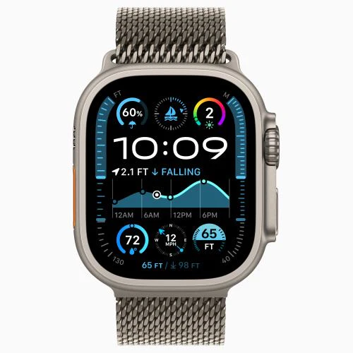 Apple Watch Ultra 2 GPS 49mm - Cellular - Titânio Natural | Bracelete Loop Milanesa Titânio Natural - S - Image 2