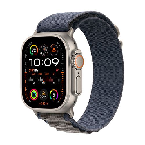 Apple Watch Ultra 2 GPS 49mm - Cellular - Titânio | Bracelete Loop Alpine - Azul - L