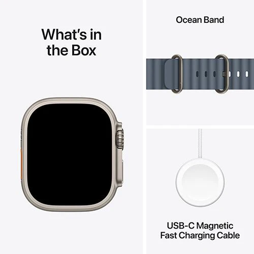 Apple Watch Ultra 3 Cellular - 49mm - Titânio natural | Band - Azul-âncora - Image 8
