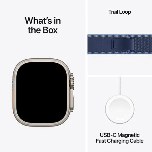 Apple Watch Ultra 3 Cellular - 49mm - Titânio natural | Loop - Azul/azul-vivo - M/L - Image 8