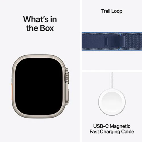 Apple Watch Ultra 3 Cellular - 49mm - Titânio natural | Loop - Azul/azul-vivo - S/M - Image 8