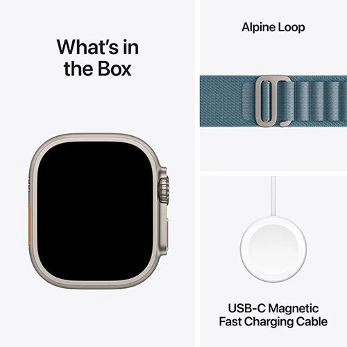 Apple Watch Ultra 3 Cellular - 49mm - Titânio natural | Loop - Azul-claro - M - Image 8