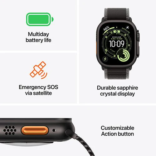 Apple Watch Ultra 3 Cellular - 49mm - Titânio preto | Loop - Preto - L - Image 3