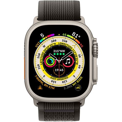 Apple Watch Ultra GPS 49mm - Cellular - Titânio Natural | Bracelete Black/Gray Trail Loop - S/M - Image 2