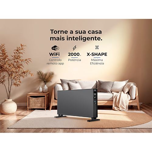 Aquecedor Convector Smart Flama 2391FL com WI-FI | 2000W - Preto - Image 6