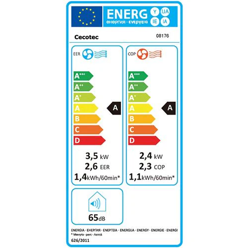 Ar Condicionado Portátil Cecotec ForceClima 12600 Soundless Heating | 26 m² | 12000 BTU/h | Branco - Image 7