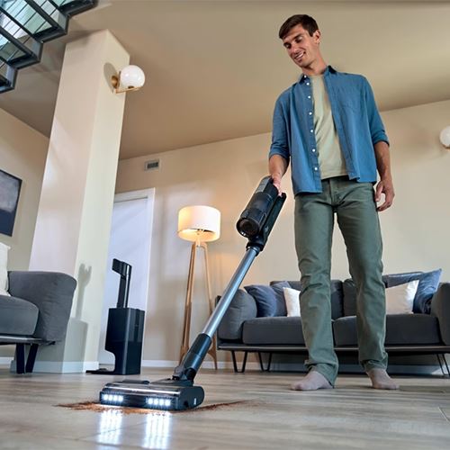 Aspirador Vertical Hoover HF350HP 011 HF3 PRO Home All Floor | 22,2 V | 60 Min. | Preto | Prateado - Image 4