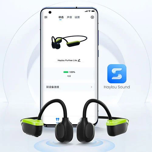 Auriculares Bluetooth Haylou PurFree Lite - Preto - Image 3