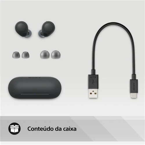 Auriculares True Wireless Bluetooth Sony WF-C700NB - Preto - Image 4