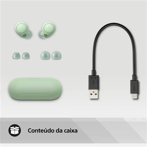 Auriculares True Wireless Bluetooth Sony WF-C700NG - Verde Menta - Image 4