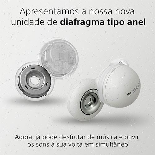 Auriculares True Wireless Bluetooth Sony Linkbuds WF-L900 - Branco - Image 6