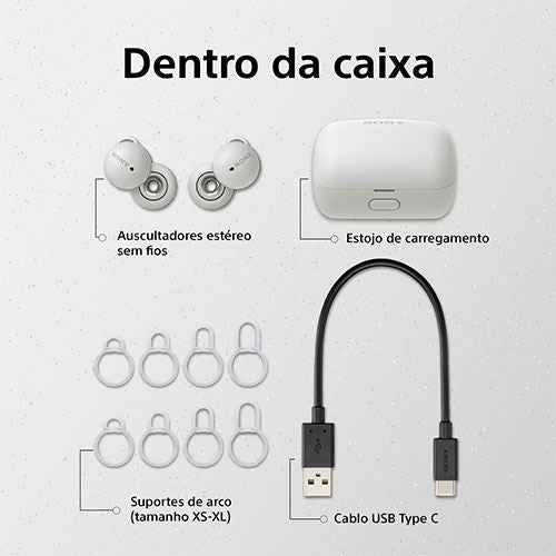 Auriculares True Wireless Bluetooth Sony Linkbuds WF-L900 - Branco - Image 8