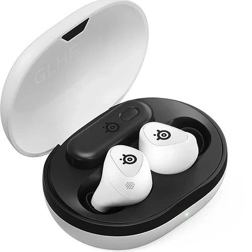 Auriculares Bluetooth Steelseries Arctis Gamebuds + Carregador Qi Wireless - Branco - Image 2