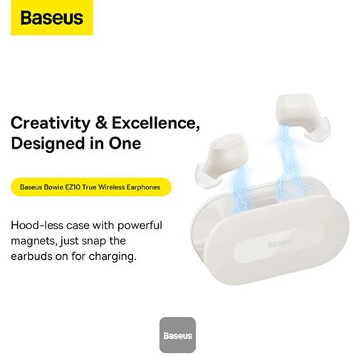 Auriculares True Wireless Bluetooth Baseus Bowie EZ10 - Branco - Image 6