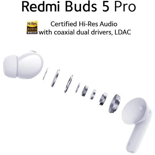 Auriculares True Wireless Bluetooth Xiaomi Redmi Buds 5 Pro - Moonlight White - Image 8