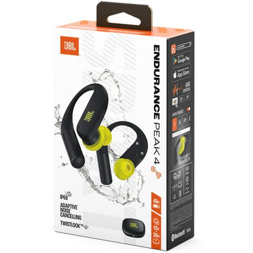 Auriculares Desportivos True Wireless Bluetooth JBL Endurance Peak 4 ANC - Preto/Lima - Image 8