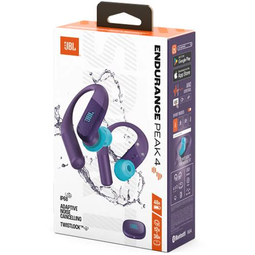 Auriculares Desportivos True Wireless Bluetooth JBL Endurance Peak 4 ANC - Púrpura - Image 8
