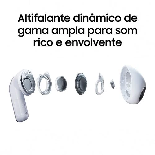 Auriculares Noise Canceling True Wireless Bluetooth Samsung Galaxy Buds4 - Branco - Image 3