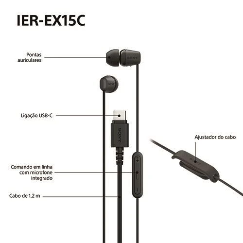 Auriculares Sony IER-EX15CB USB-C - Preto - Image 8