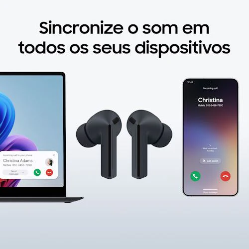 Auriculares True Wireless Bluetooth ANC Samsung Galaxy Buds3 FE - Cinzento - Image 10