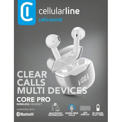 Auriculares True Wireless Bluetooth Cellularline Core Pro - Branco - Image 5