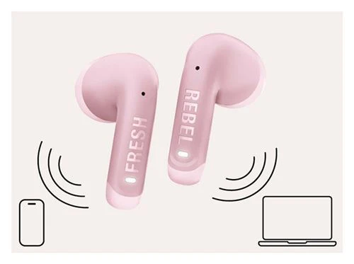 Auriculares True Wireless Bluetooth Fresh 'n Rebel Twins Core 2 - Pastel Pink - Image 5