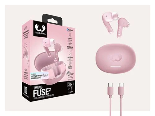 Auriculares True Wireless Bluetooth Fresh 'n Rebel Twins Fuse 2 - Pastel Pink - Image 11