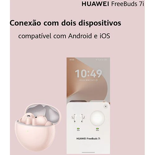 Auriculares True Wireless Bluetooth Huawei FreeBuds 7i - Rosa - Image 9
