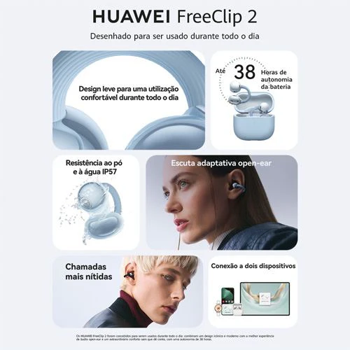 Auriculares True Wireless Bluetooth Huawei FreeClip 2 - Azul - Image 4