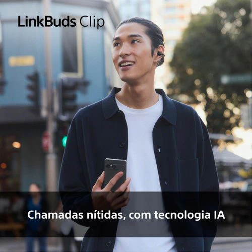 Auriculares True Wireless Bluetooth Sony LinkBuds Clip WF-LC900C - Bege - Image 7