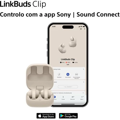 Auriculares True Wireless Bluetooth Sony LinkBuds Clip WF-LC900G - Verde - Image 10