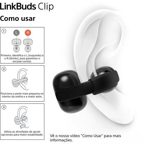 Auriculares True Wireless Bluetooth Sony LinkBuds Clip WF-LC900G - Verde - Image 13