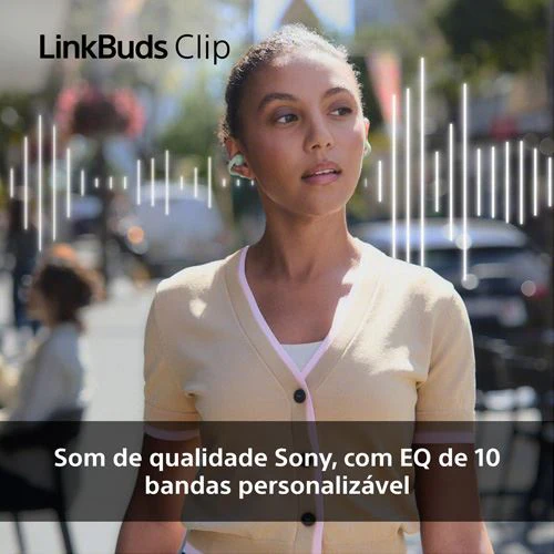 Auriculares True Wireless Bluetooth Sony LinkBuds Clip WF-LC900G - Verde - Image 4