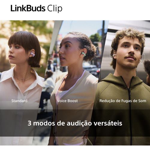 Auriculares True Wireless Bluetooth Sony LinkBuds Clip WF-LC900G - Verde - Image 5