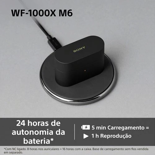 Auriculares True Wireless Bluetooth Sony WF-1000XM6B - Preto - Image 8