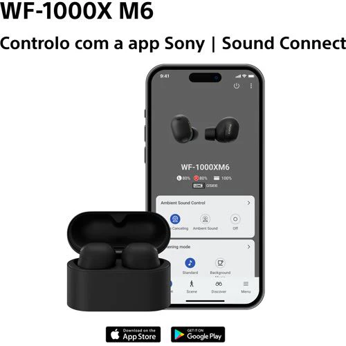 Auriculares True Wireless Bluetooth Sony WF-1000XM6B - Preto - Image 9